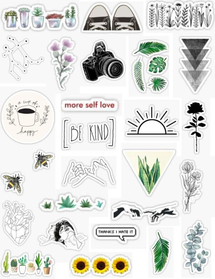 Minimalist Stickers, minimal sticker packs, minimal … – PrintableTemplates