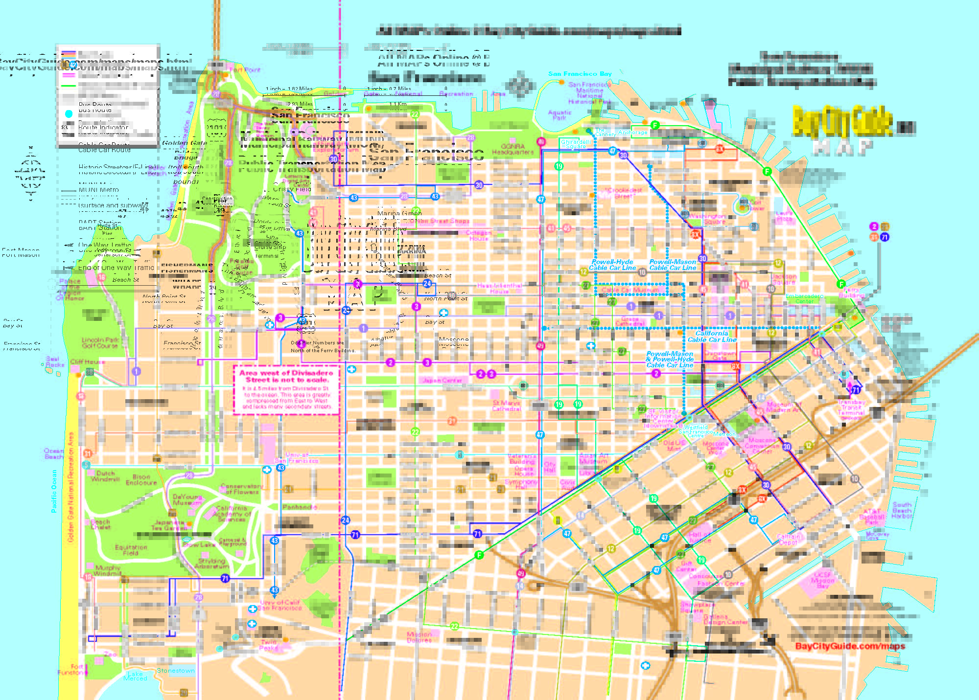 printable map of san francisco downtown – PrintableTemplates