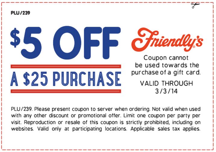 friendly’s coupons printable PrintableTemplates