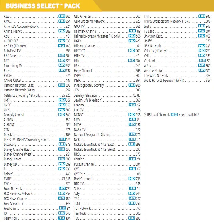 spectrum tv streaming channel list