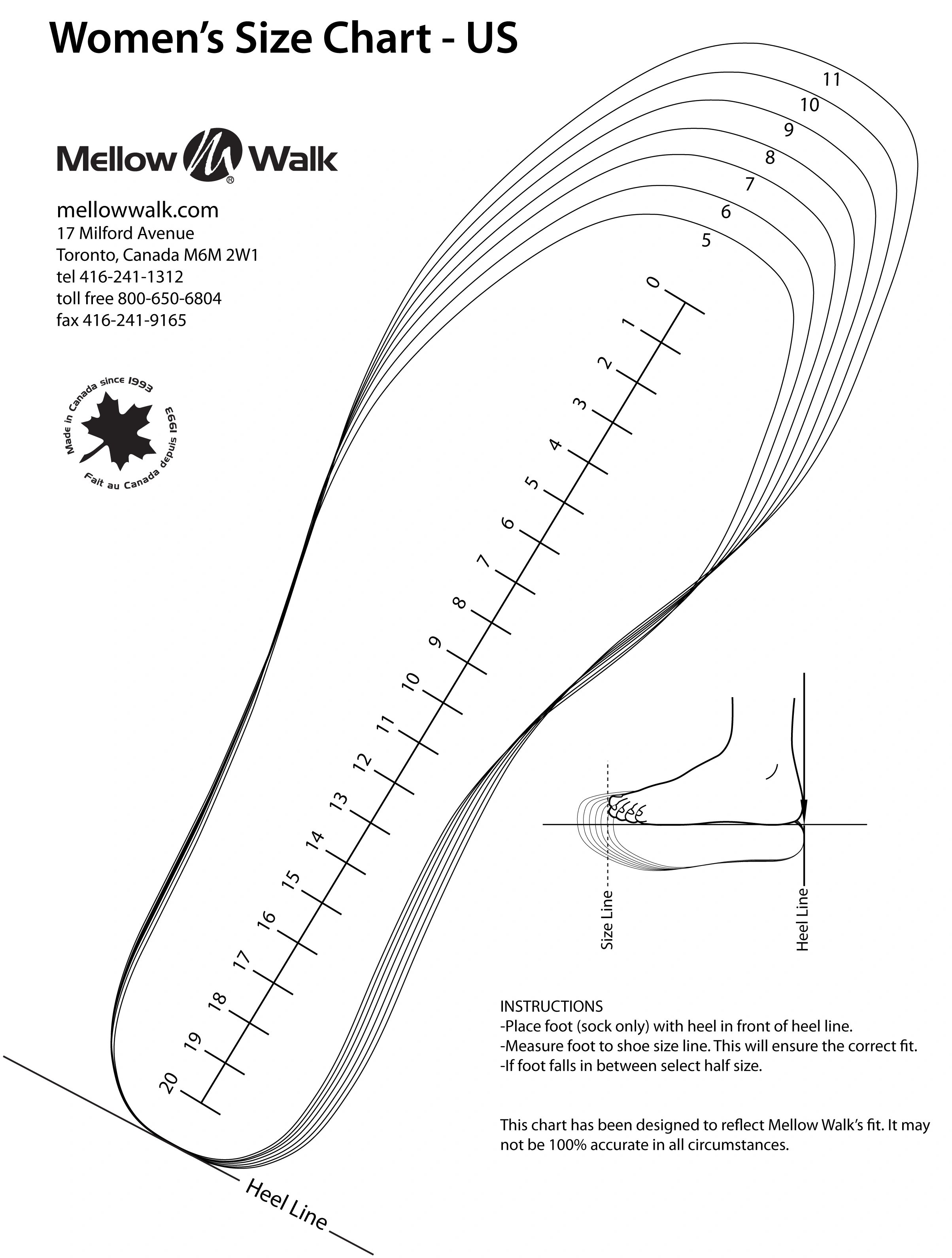 Free Printable Shoe Sizing Template