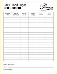 Printable Daily Glucose Log Sheet Free Printable Download