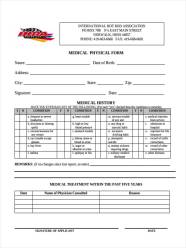 Printable Sports Physical Form PrintableTemplates